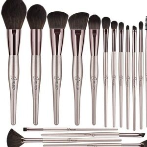 BESTOPE Silver Makeup Brush Set